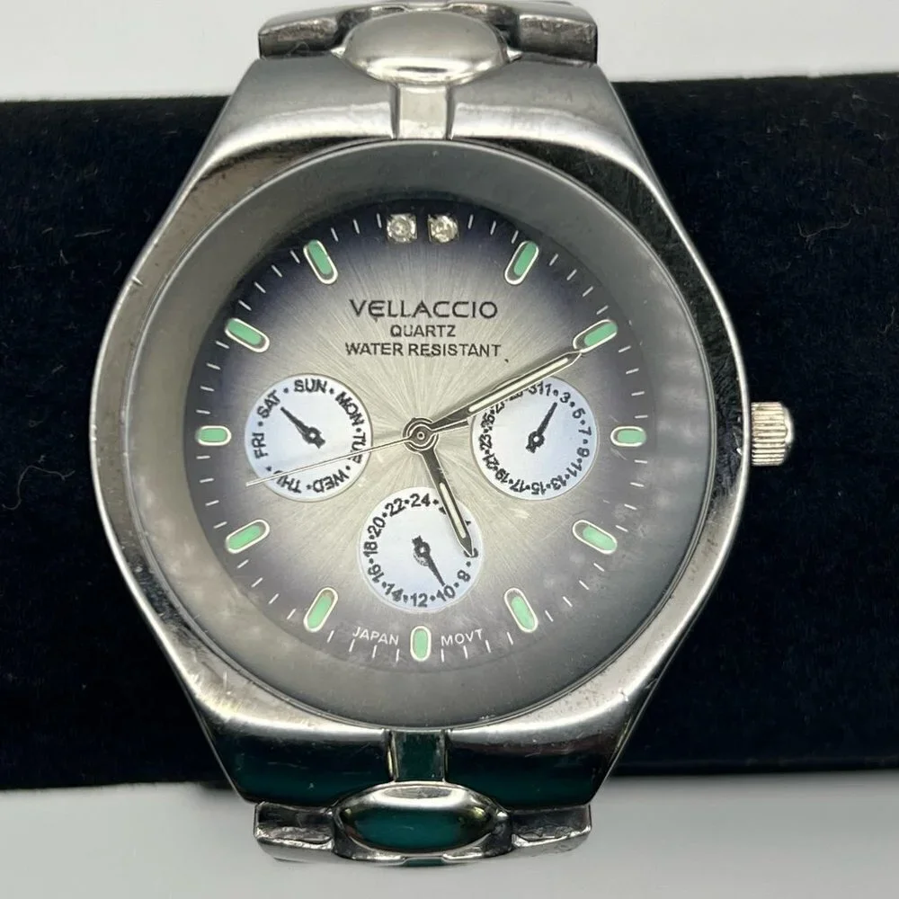 Working Vellaccio Round Silver Green Men's Watch